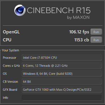 Dell G3 17 Cinebench GPU
