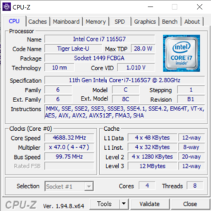 DAIV 4N,2021,マウスコンピューター,mouse,レビュー,CPU性能,Core i7-1165G7