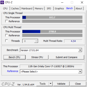 DAIV 4P,レビュー,CPU性能,Core i7-1165G7
