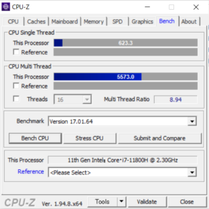 DAIV 5P,CPU,Core i7-11800H,比較,性能,レビュー,ベンチマーク