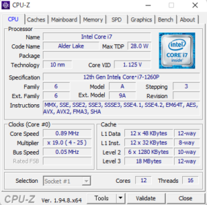 DAIV 4P,レビュー,CPU性能,Core i7-1165G7